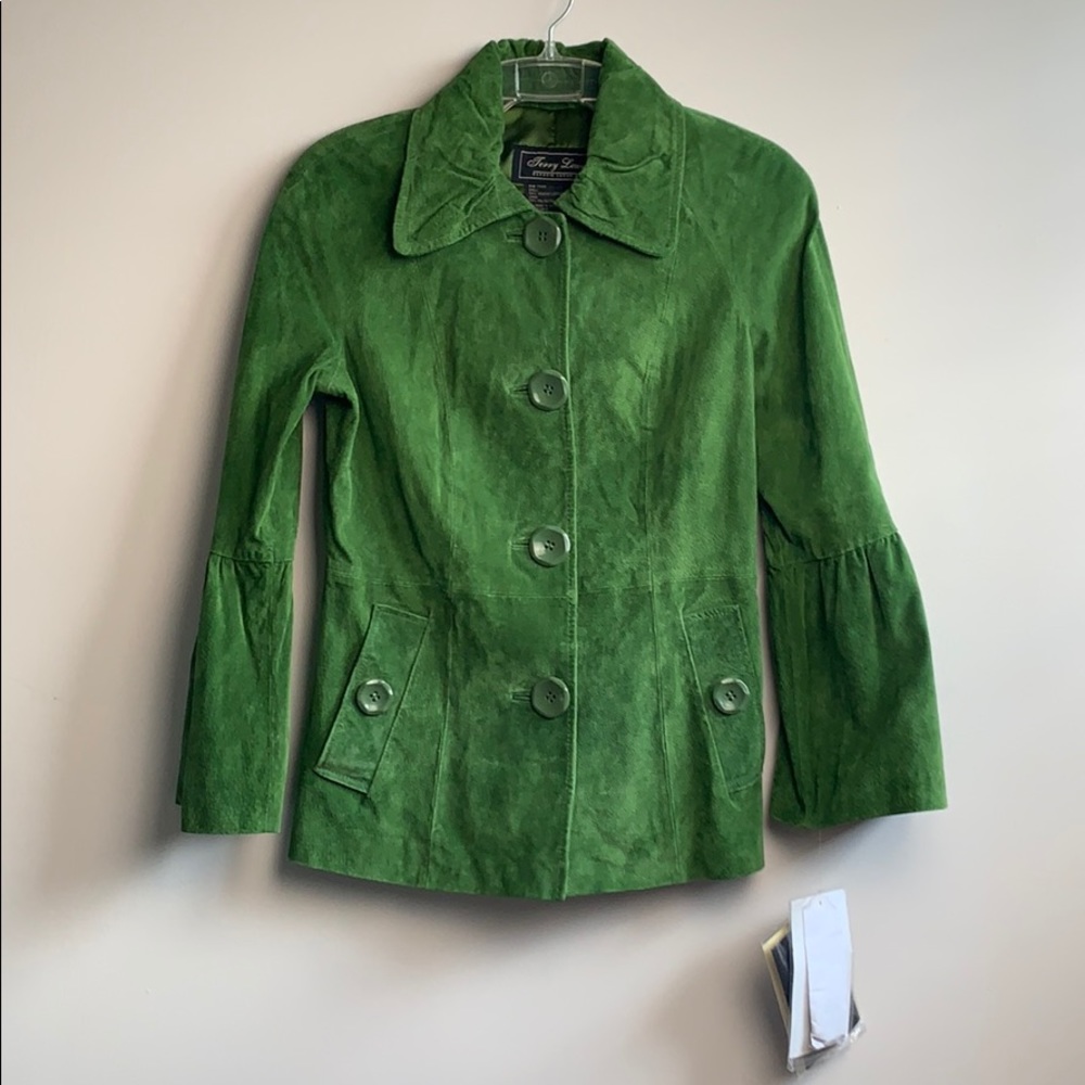 😃 Green Suede Leather Jacket by Jerry Lewis